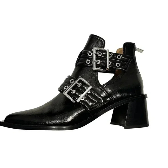 Steve Madden Grazia Pointed Toe Moto Bootie Black Size 10 - Picture 4 of 14